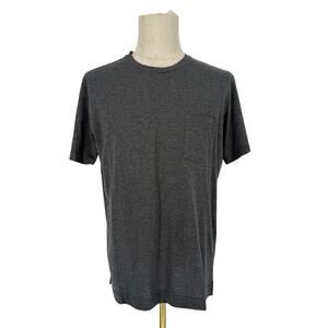 Robert Graham Short Sleeve Crew Neck T-Shirt Myles Heather Charcoal Grey M